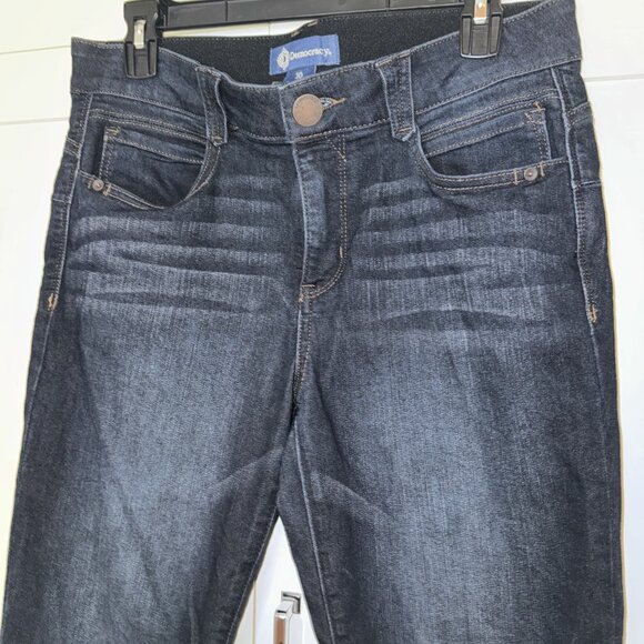 Democracy Jeans Womens Size 10 Blue Dark wash Skinny ankle Ab Technology - Picture 3 of 12